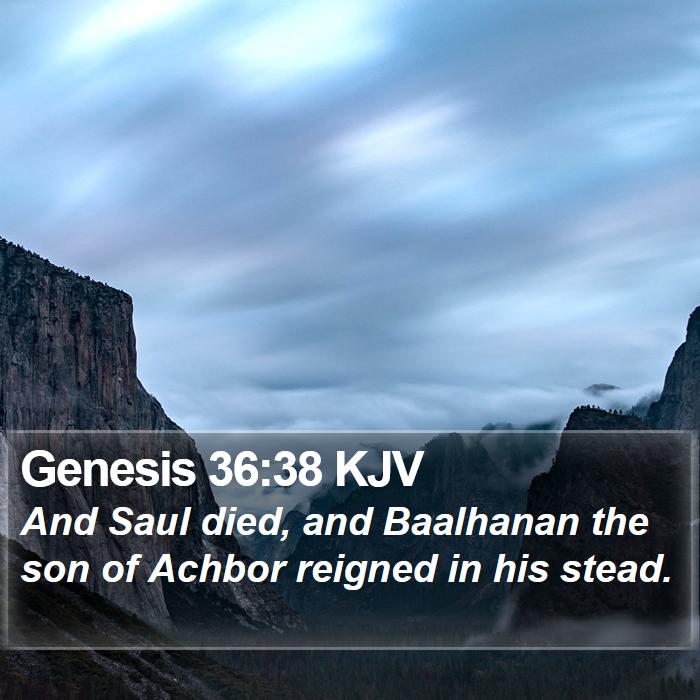 Genesis 36:38 KJV Bible Study