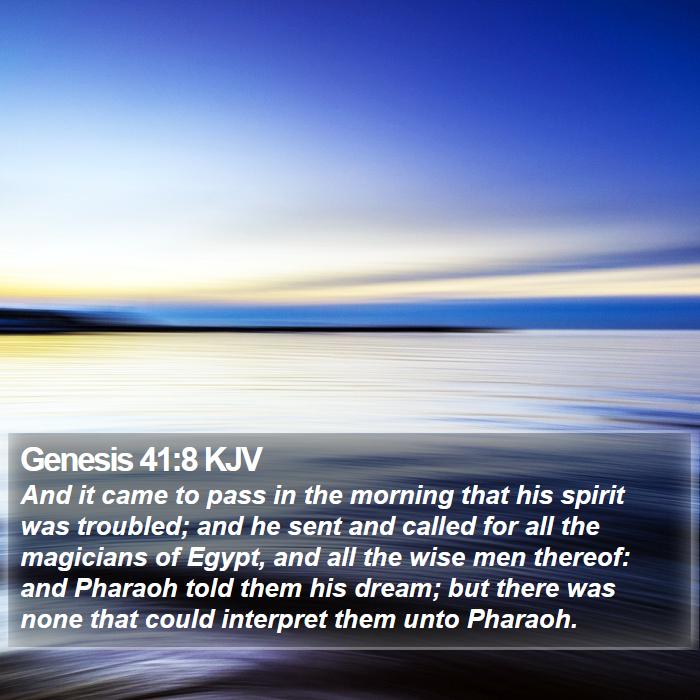 Genesis 41:8 KJV Bible Study