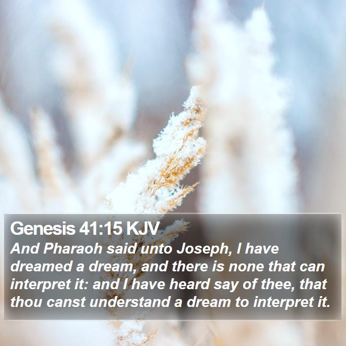 Genesis 41:15 KJV Bible Study