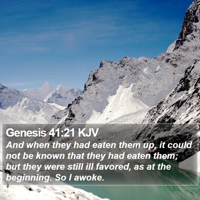 Genesis 41:21 KJV Bible Study