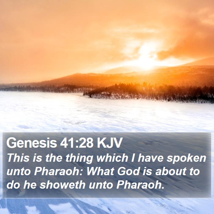 Genesis 41:28 KJV Bible Study