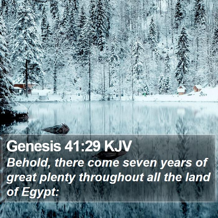 Genesis 41:29 KJV Bible Study