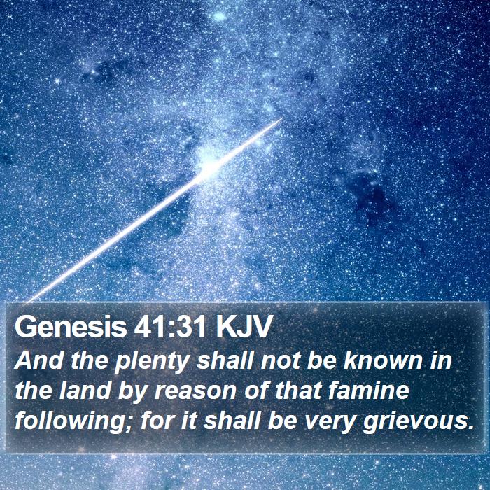 Genesis 41:31 KJV Bible Study