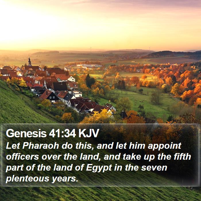 Genesis 41:34 KJV Bible Study