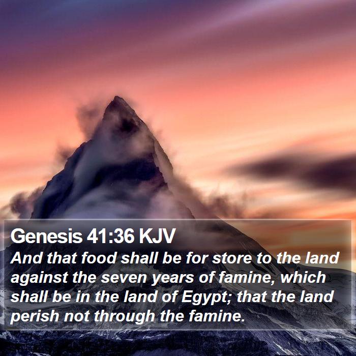 Genesis 41:36 KJV Bible Study