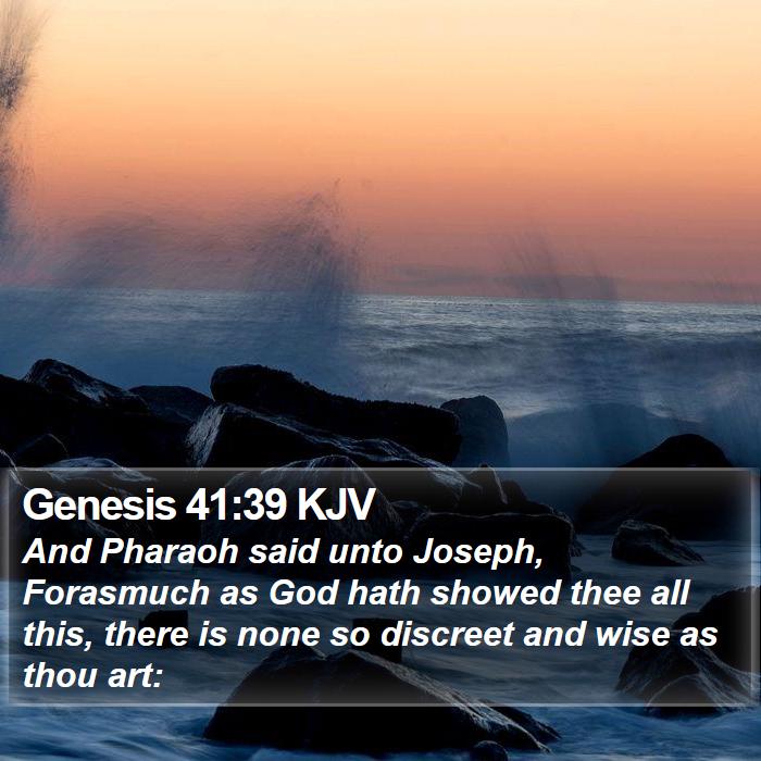 Genesis 41:39 KJV Bible Study