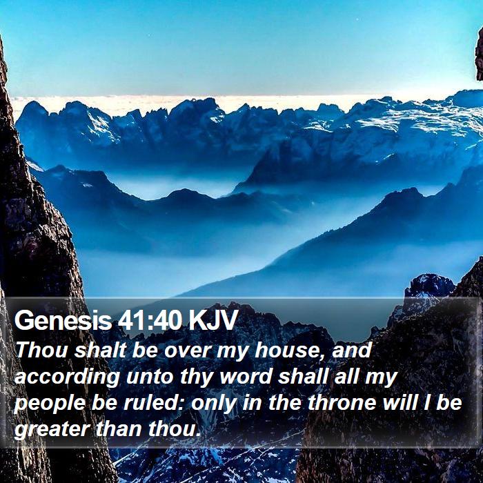 Genesis 41:40 KJV Bible Study