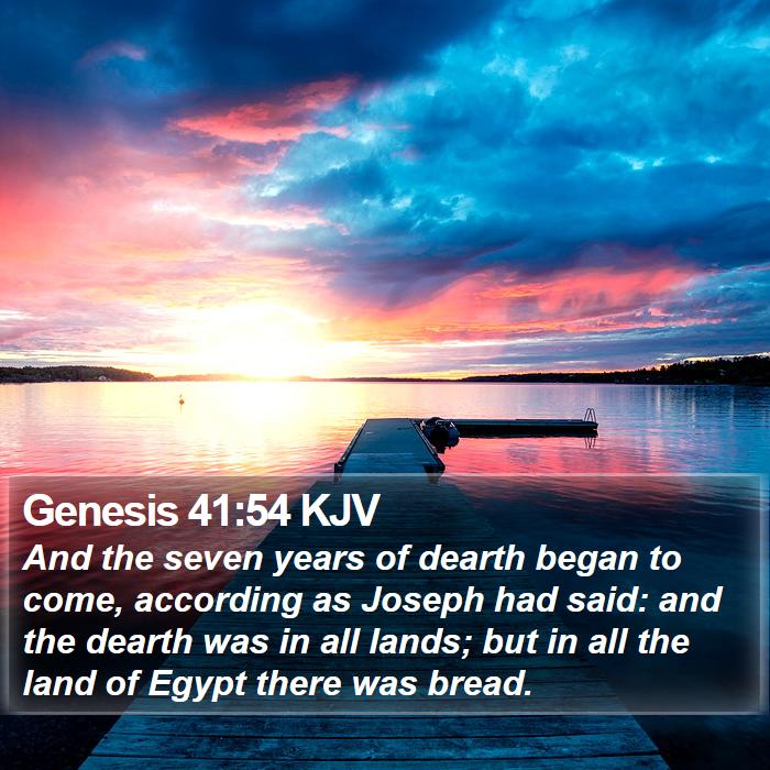 Genesis 41:54 KJV Bible Study