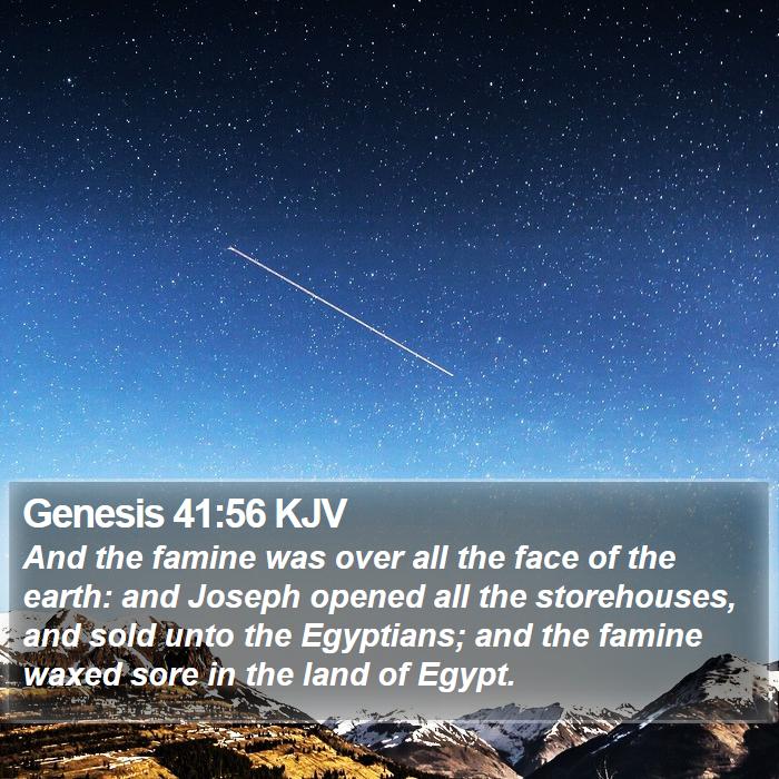 Genesis 41:56 KJV Bible Study