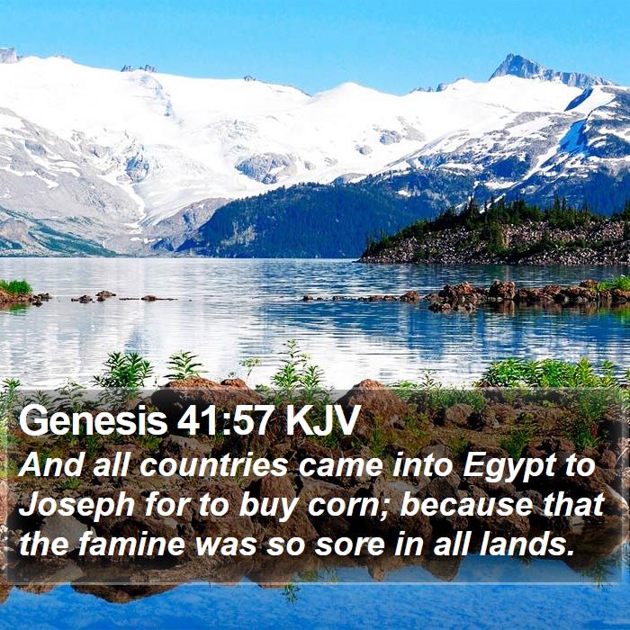 Genesis 41:57 KJV Bible Study