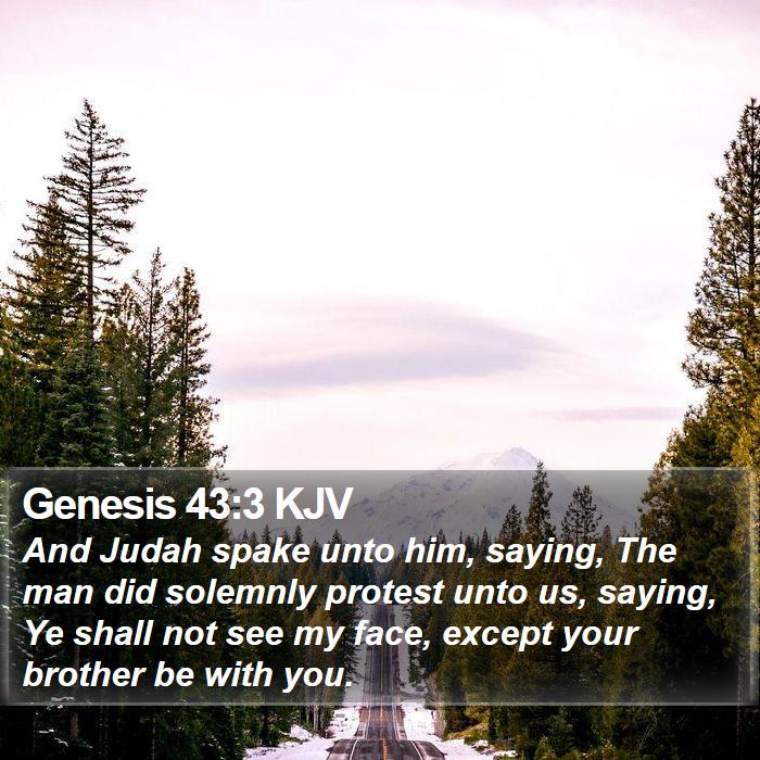 Genesis 43:3 KJV Bible Study