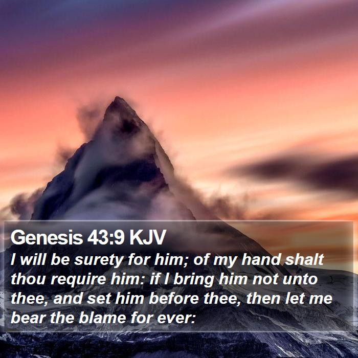 Genesis 43:9 KJV Bible Study