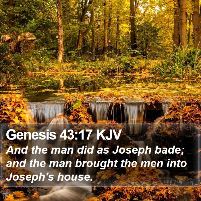 Genesis 43:17 KJV Bible Study