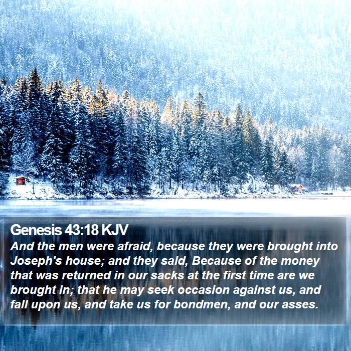 Genesis 43:18 KJV Bible Study