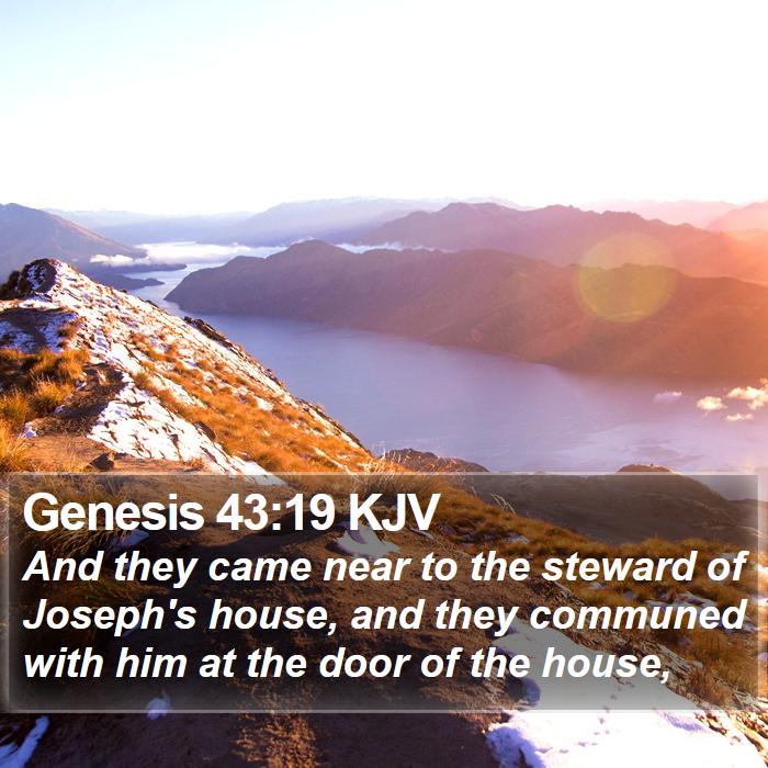 Genesis 43:19 KJV Bible Study