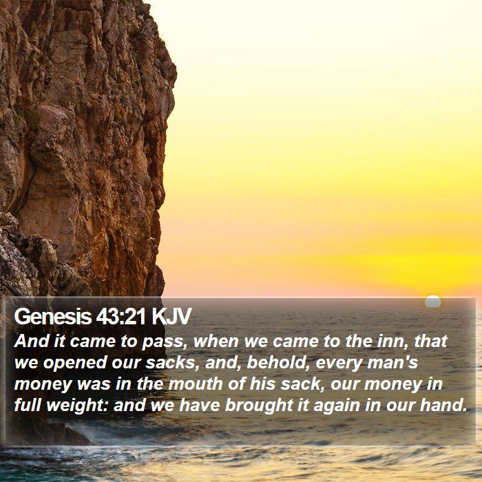 Genesis 43:21 KJV Bible Study