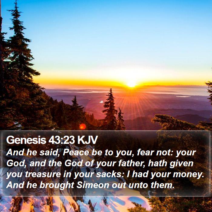 Genesis 43:23 KJV Bible Study