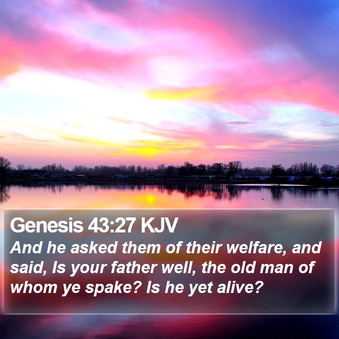 Genesis 43:27 KJV Bible Study