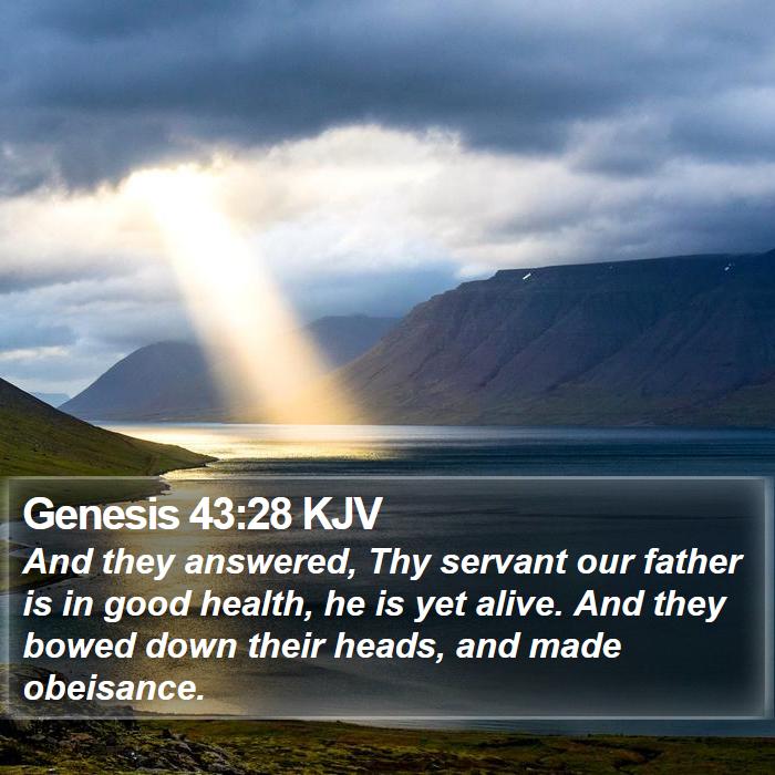 Genesis 43:28 KJV Bible Study