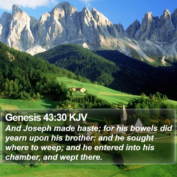 Genesis 43:30 KJV Bible Study