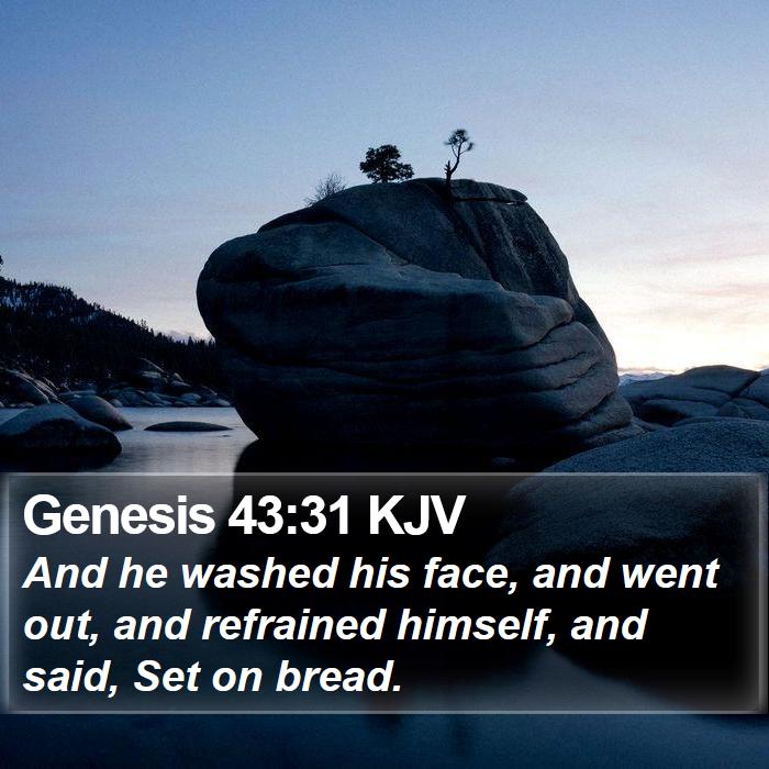 Genesis 43:31 KJV Bible Study