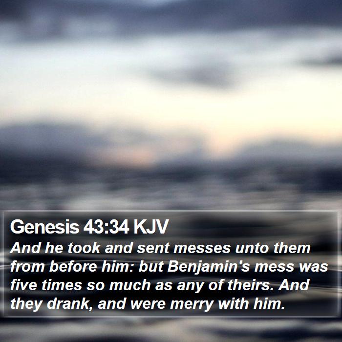 Genesis 43:34 KJV Bible Study