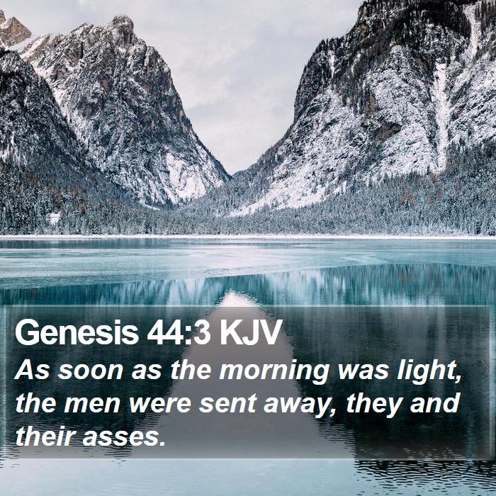 Genesis 44:3 KJV Bible Study