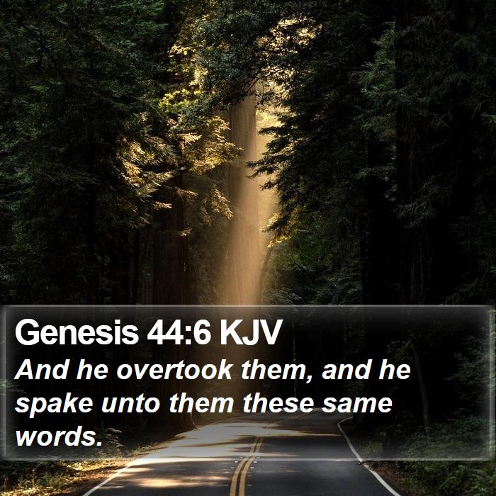 Genesis 44:6 KJV Bible Study