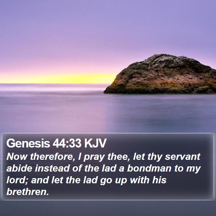 Genesis 44:33 KJV Bible Study