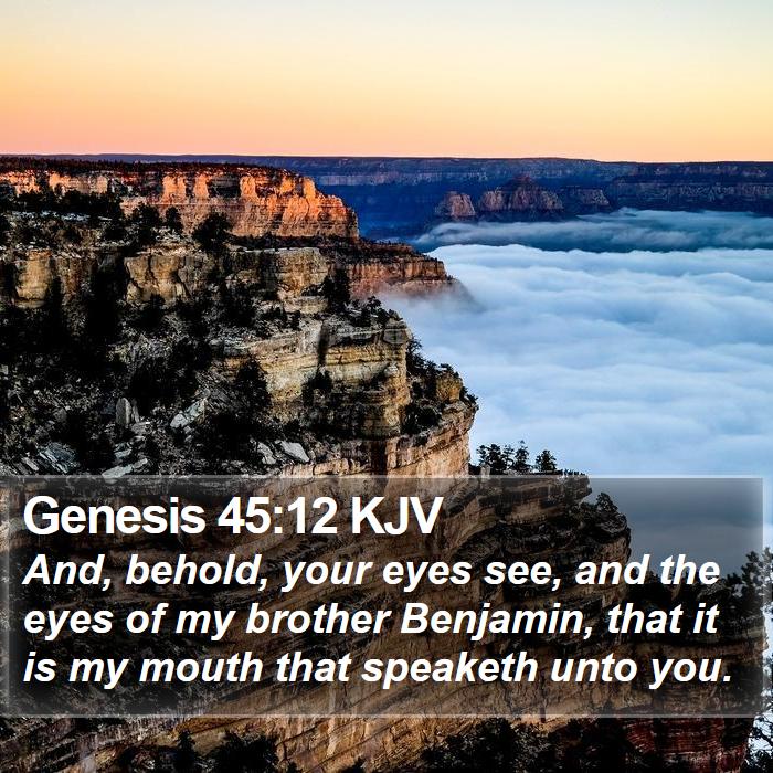 Genesis 45:12 KJV Bible Study