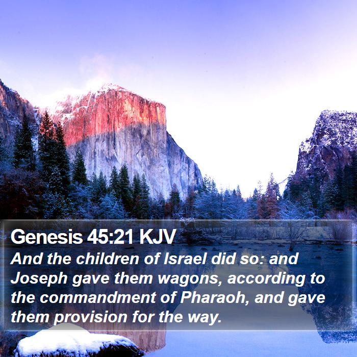 Genesis 45:21 KJV Bible Study