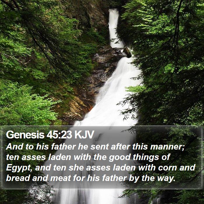 Genesis 45:23 KJV Bible Study