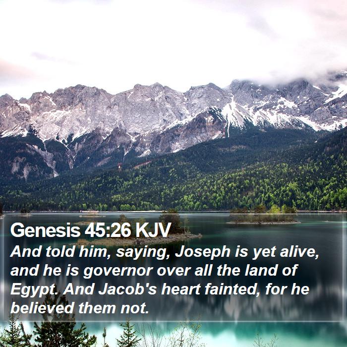 Genesis 45:26 KJV Bible Study