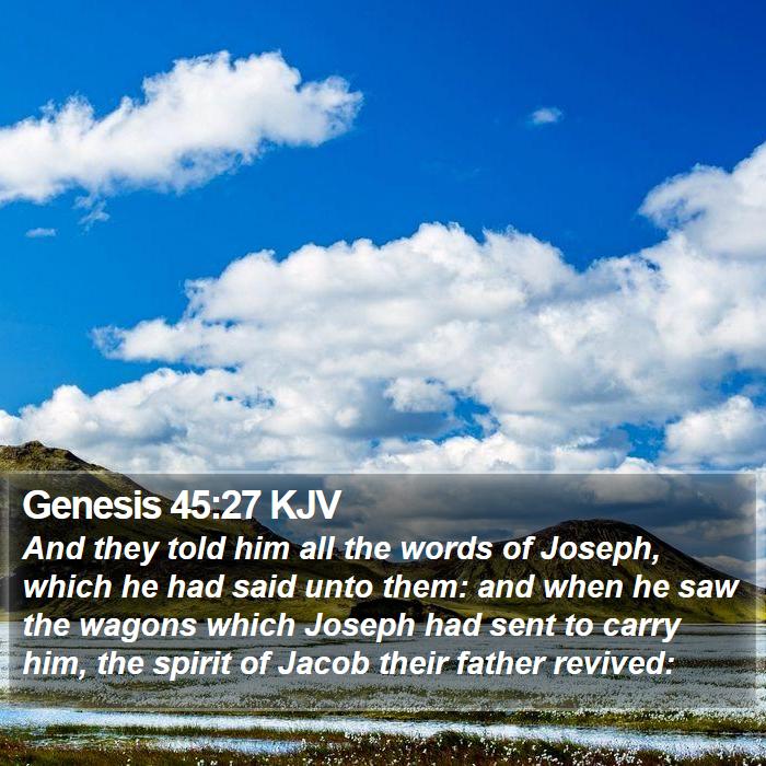 Genesis 45:27 KJV Bible Study