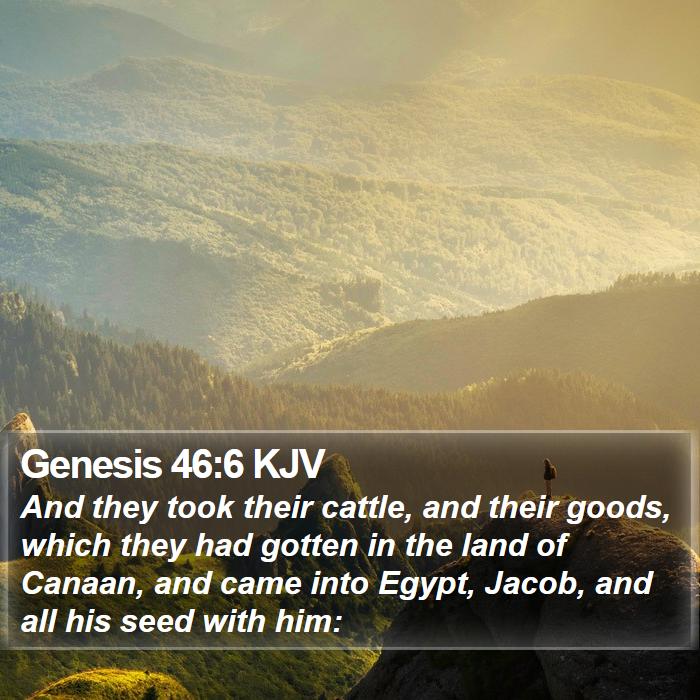 Genesis 46:6 KJV Bible Study