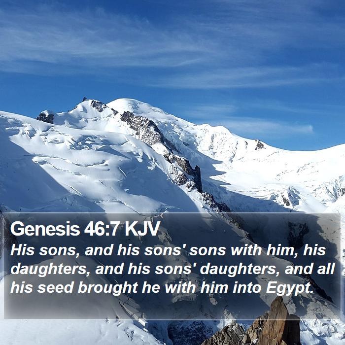 Genesis 46:7 KJV Bible Study