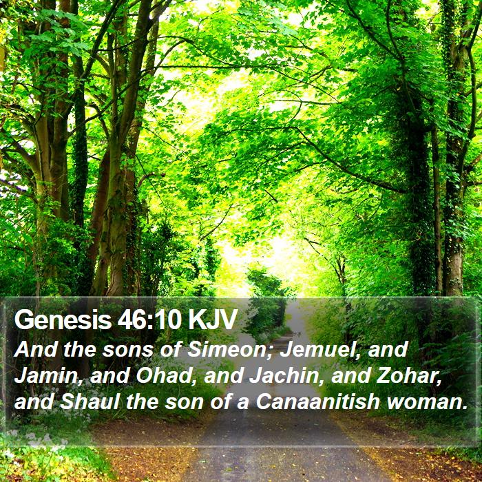 Genesis 46:10 KJV Bible Study