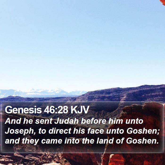 Genesis 46:28 KJV Bible Study