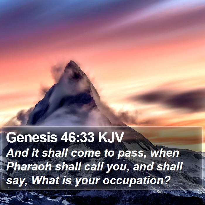 Genesis 46:33 KJV Bible Study