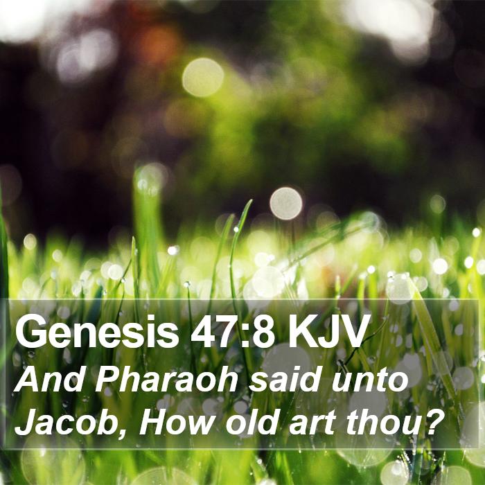 Genesis 47:8 KJV Bible Study