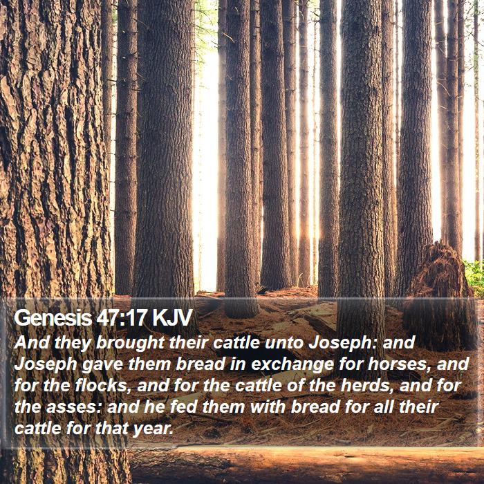 Genesis 47:17 KJV Bible Study