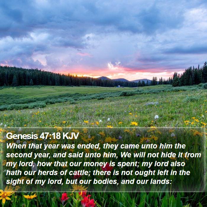 Genesis 47:18 KJV Bible Study