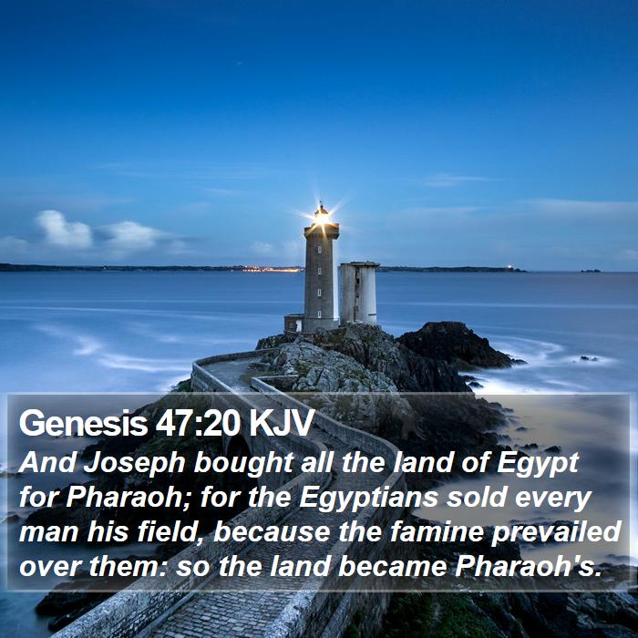 Genesis 47:20 KJV Bible Study