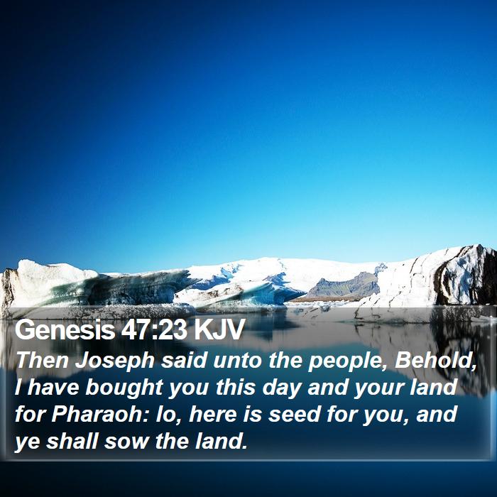 Genesis 47:23 KJV Bible Study