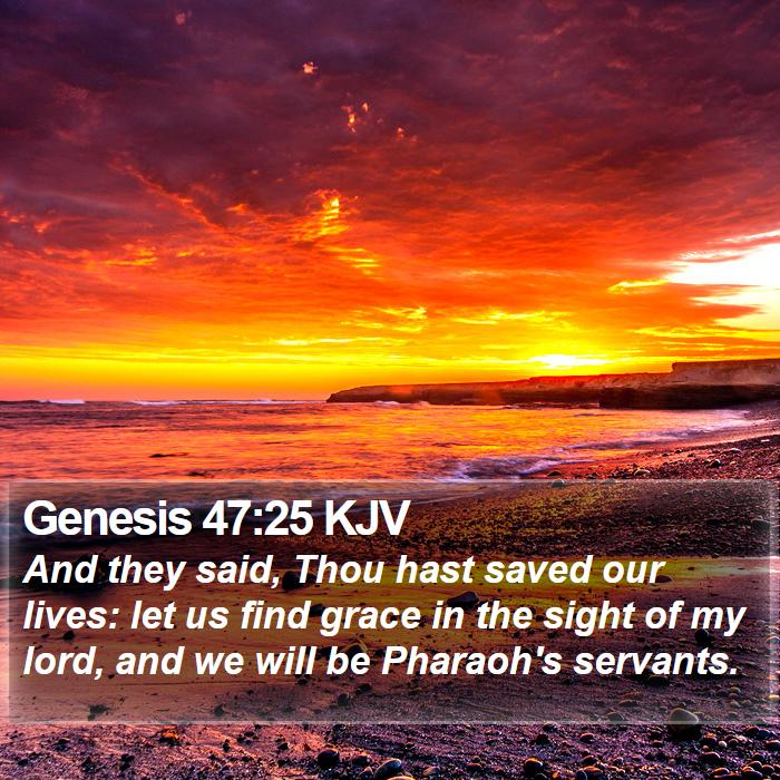 Genesis 47:25 KJV Bible Study