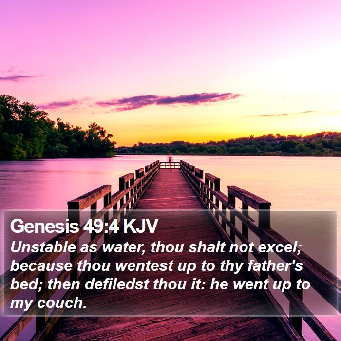 Genesis 49:4 KJV Bible Study