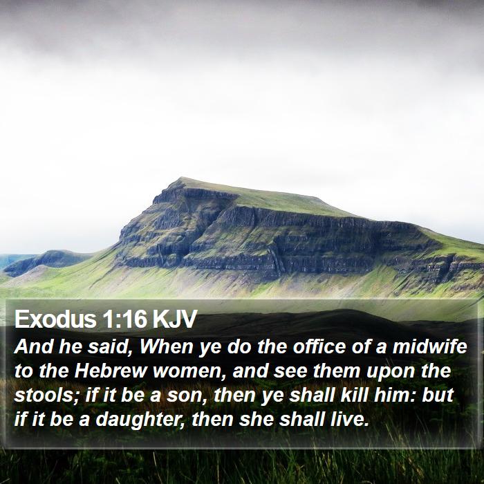 Exodus 1:16 KJV Bible Study