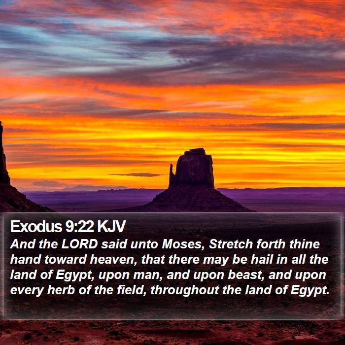 Exodus 9:22 KJV Bible Study