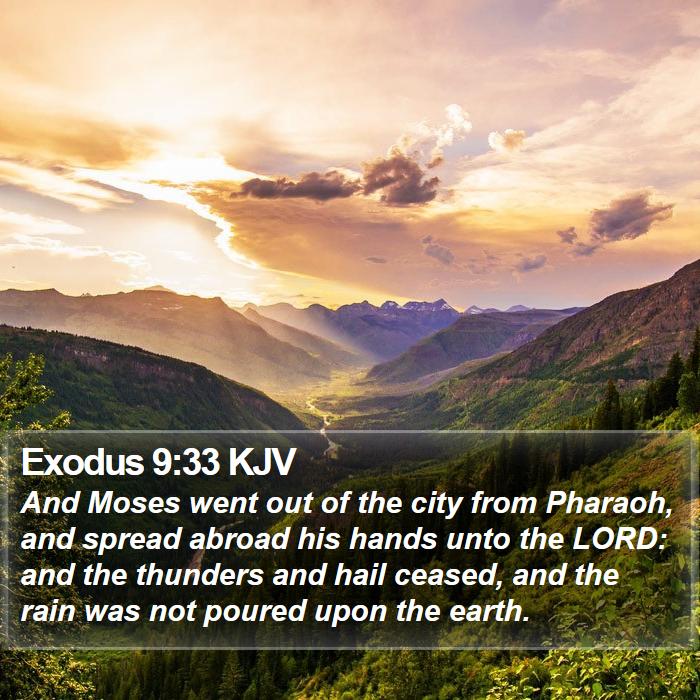 Exodus 9:33 KJV Bible Study