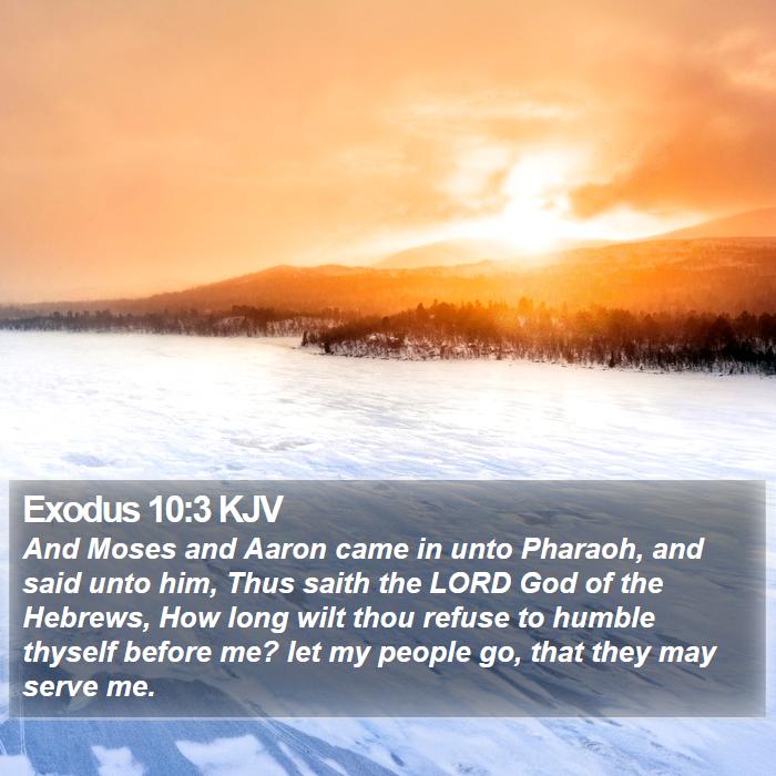 Exodus 10:3 KJV Bible Study